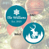 Both-side engraved ornament of Christmas wind chime